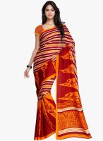 Janasya Janasya Red Bhagalpuri Silk Printed Saree