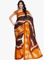 Janasya Janasya Yellow Crepe Printed Saree