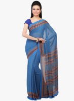 Jashn Blue Printed Saree