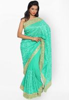 Jashn Green Embroidered Saree Jashn Green Embroidered Saree