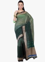 Jashn Green Printed Saree