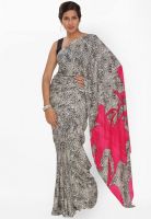 Jashn Grey Printed Saree