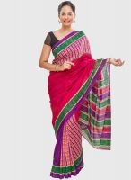 Jashn Red Printed Saree