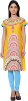 Juniper Printed Women's Straight Kurta(Yellow)