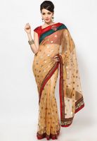 Khazana Yellow Embroidered Georgette Saree