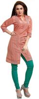Khushali Formal Self Design Women's Kurti(Pink)