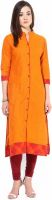 Kira Solid Women's Straight Kurta(Orange)