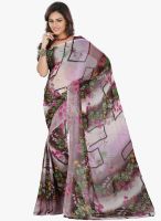 Lookslady Beige Printed Saree