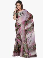 Lookslady Beige Printed Saree