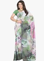 Lookslady Beige Printed Saree