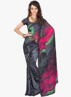 Lookslady Black Printed Saree