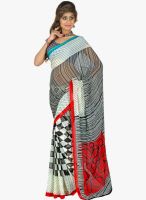 Lookslady Black Printed Saree