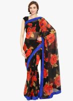 Lookslady Black Printed Saree