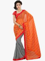 Lookslady Black Printed Saree
