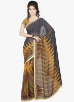 Lookslady Black Printed Saree