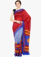 Lookslady Blue Printed Saree