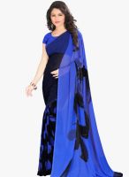 Lookslady Blue Printed Saree