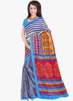 Lookslady Blue Printed Saree