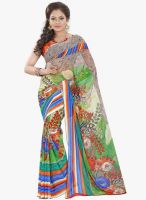 Lookslady Green Printed Saree