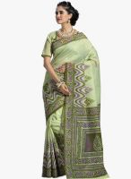 Lookslady Green Printed Saree