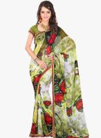 Lookslady Green Printed Saree