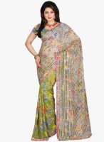 Lookslady Green Printed Saree