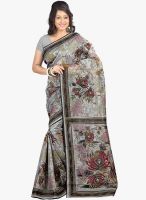 Lookslady Grey Printed Saree
