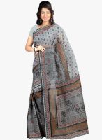 Lookslady Grey Printed Saree