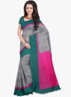 Lookslady Grey Printed Saree