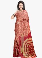 Lookslady Maroon Printed Saree