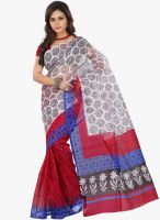 Lookslady Maroon Printed Saree