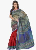 Lookslady Maroon Printed Saree