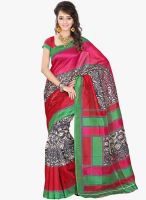 Lookslady Maroon Printed Saree