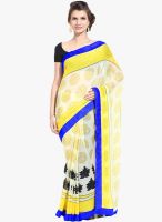 Lookslady Off White Printed Saree