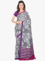Lookslady Off White Printed Saree