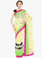 Lookslady Off White Printed Saree