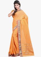 Lookslady Orange Printed Saree