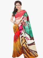 Lookslady Pink Printed Saree