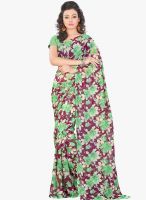 Lookslady Purple Printed Saree