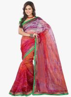 Lookslady Red Printed Saree Lookslady Red Printed Saree