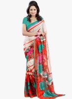 Lookslady Red Printed Saree