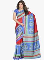 Lookslady Red Printed Saree