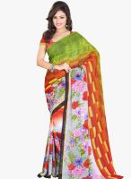 Lookslady Red Printed Saree