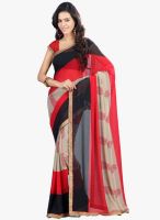 Lookslady Red Printed Saree
