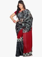 Lookslady Red Printed Saree