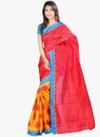 Lookslady Red Printed Saree