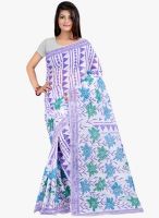 Lookslady White Printed Saree