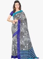 Lookslady White Printed Saree
