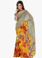 Lookslady Yellow Printed Saree