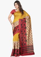 Lookslady Yellow Printed Saree